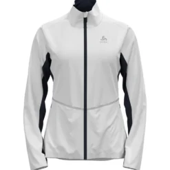 Giacca sci di fondo Odlo Markenes Wmn Jkt White/Dark Sapphire