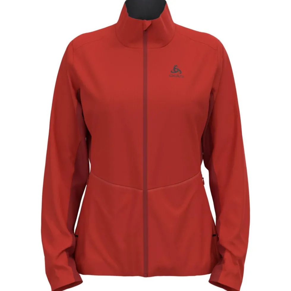 Giacca sci di fondo Odlo Markenes Wmn Jkt Living Coral Spiced Apple