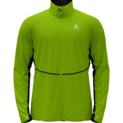 Giacca sci di fondo Odlo Markenes Jkt Lime Green Black
