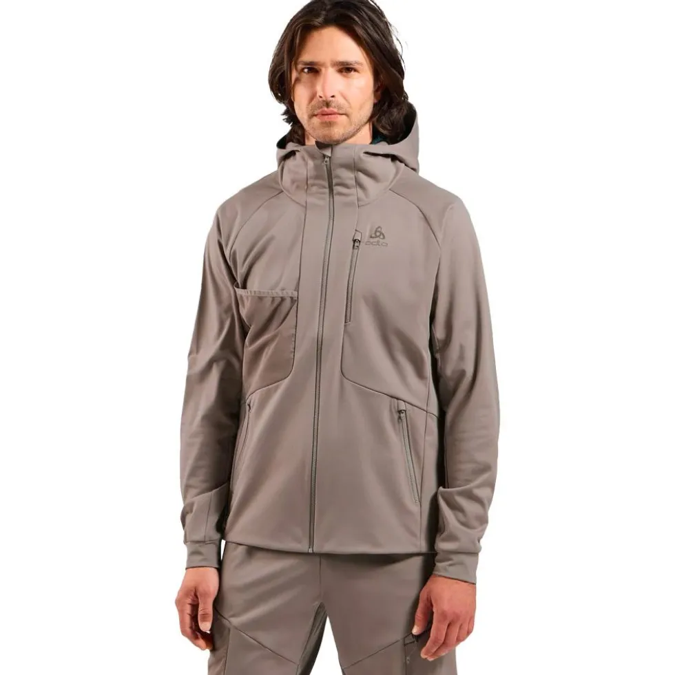 Giacca sci di fondo Odlo Zeroweight Windproof X Warm Jkt Cinder