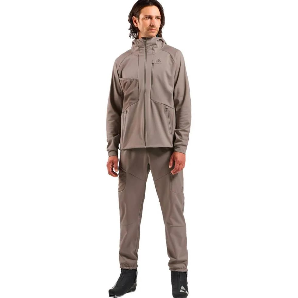 Giacca sci di fondo Odlo Zeroweight Windproof X Warm Jkt Cinder