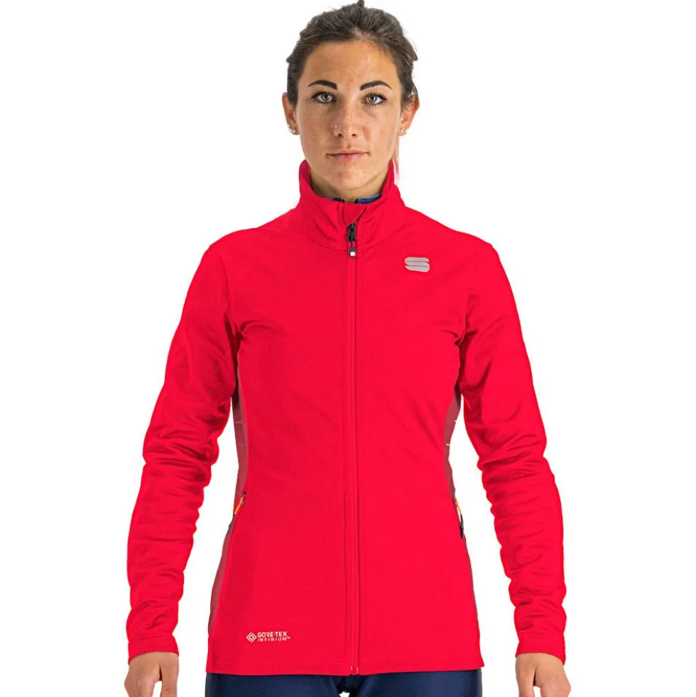 Giacca sci di fondo Sportful Squadra Wmn Jkt Raspberry/Red Wine