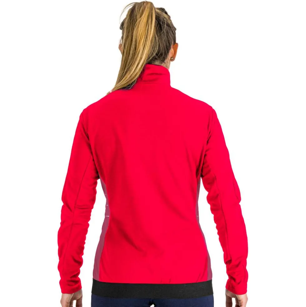 Giacca sci di fondo Sportful Squadra Wmn Jkt Raspberry/Red Wine