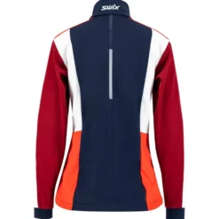 Giacca sci di fondo Swix Cross Jkt Wmn Dark navy - Rhubarb red
