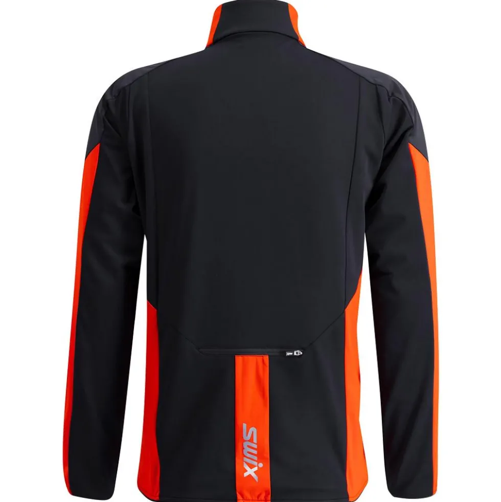 Giacca sci di fondo Swix Focus Wind Jacket M Fiery Red Black