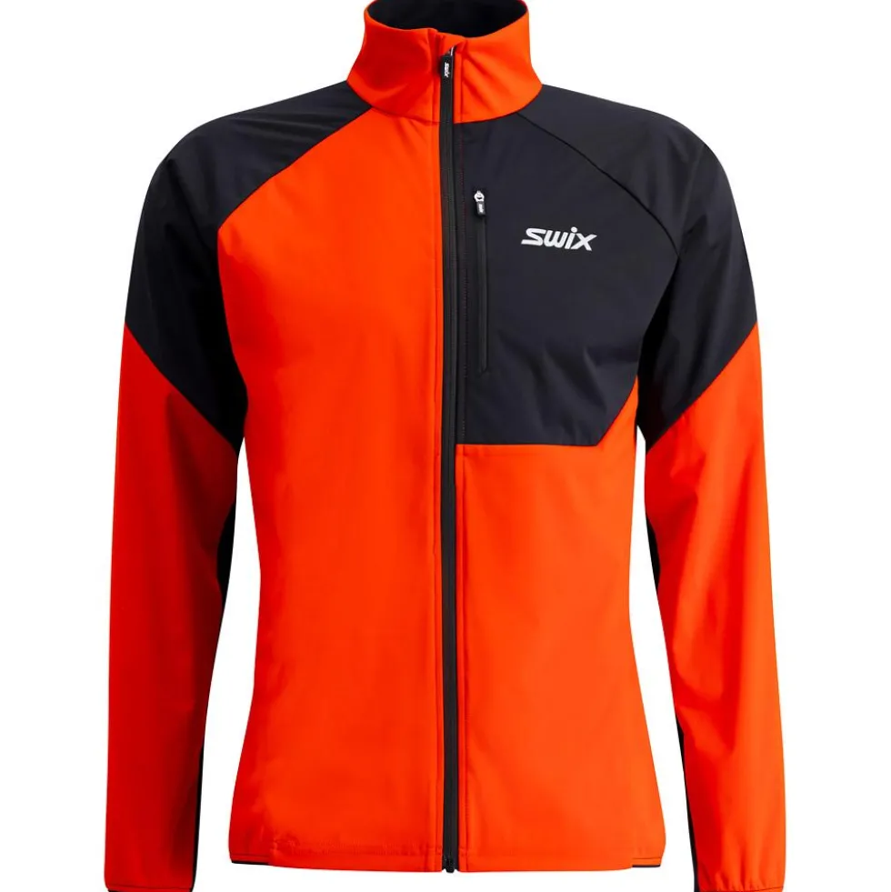 Giacca sci di fondo Swix Focus Wind Jacket M Fiery Red Black