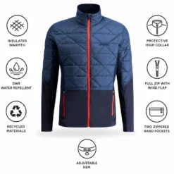 Giacca sci di fondo Swix Infinity Hybrid Insulated Lake Blue Dark Navy