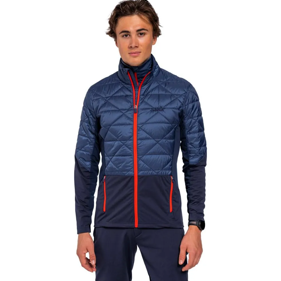 Giacca sci di fondo Swix Infinity Hybrid Insulated Lake Blue Dark Navy