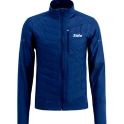 Giacca sci di fondo Swix Nordic Warm Hybrid Jacket M Lake Blue