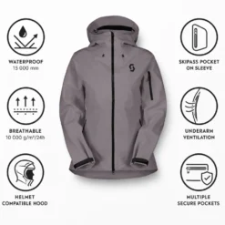 Giacca tecnica Scott Jacket W's Explorair 3 Layer Evening Grey