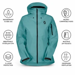Giacca tecnica Scott Jacket W's Explorair 3 Layer Frosty Blue