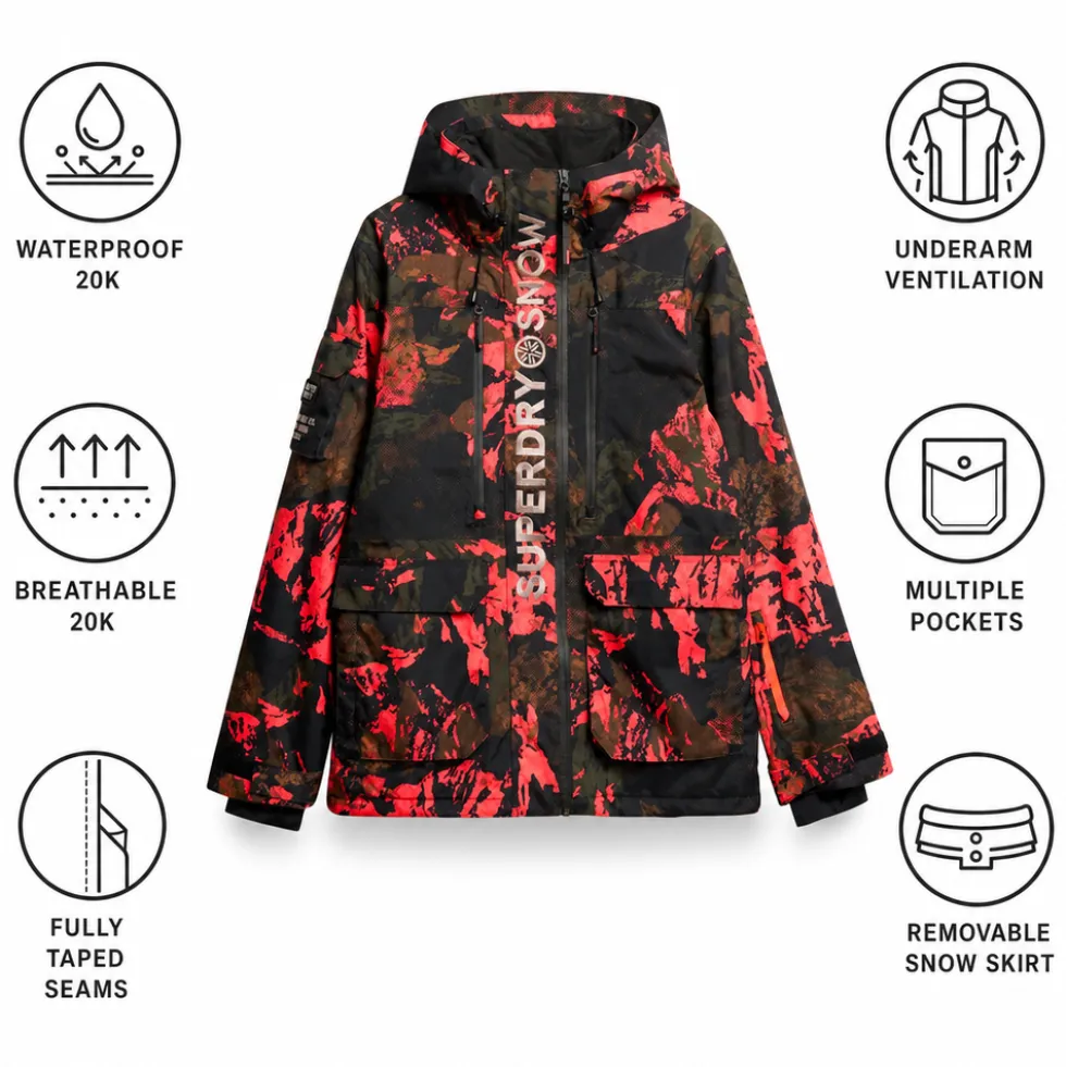 Giacca tecnica Superdry Ultimate Rescue Jacket Volcanic Mountain Orange