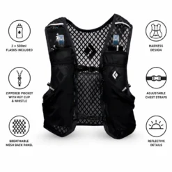 Gilet da trail Black Diamond Distance 2 Hydration Vest Black