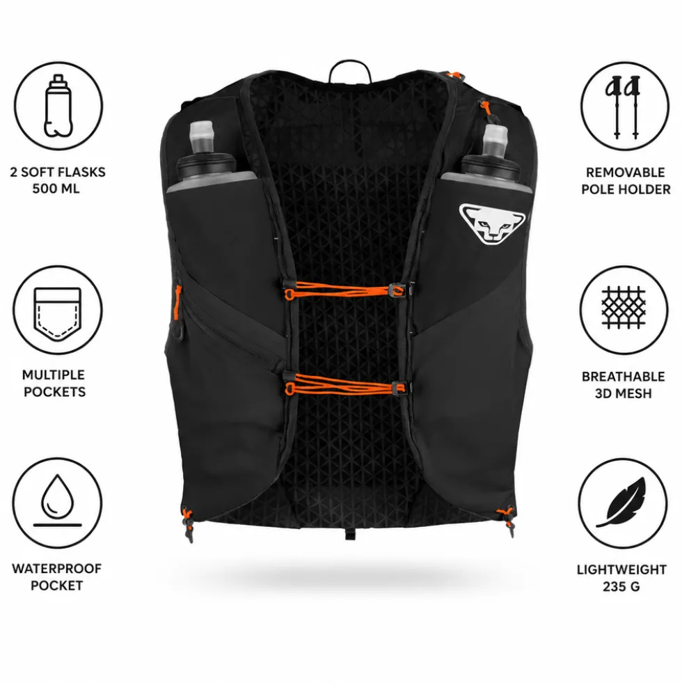 Gilet da trail Dynafit Alpine 8 Vest Black Out