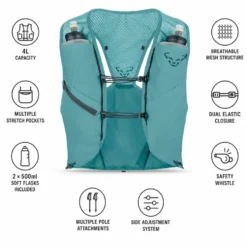 Gilet da trail Dynafit Sky 4 Vest Smoke Blue Cinder