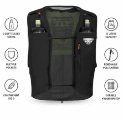 Gilet da trail Dynafit Ultra 12 Vest Black Out