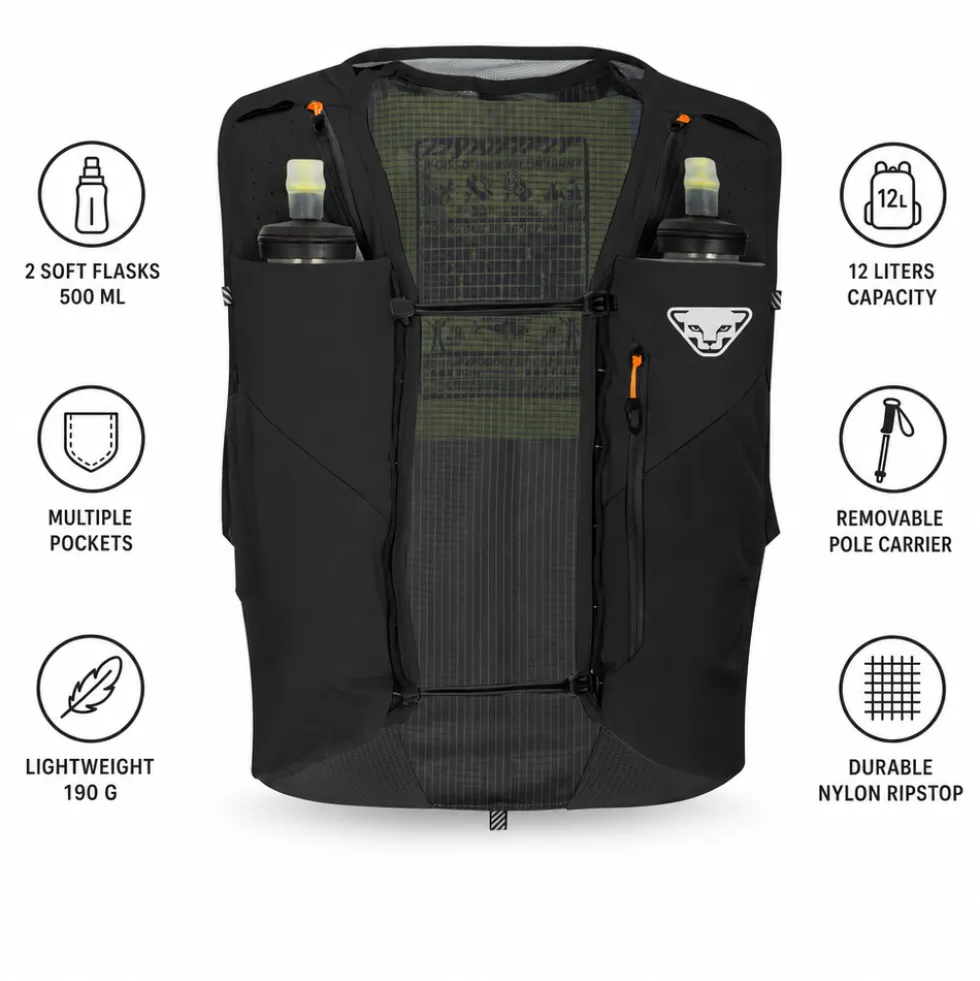 Gilet da trail Dynafit Ultra 12 Vest Black Out