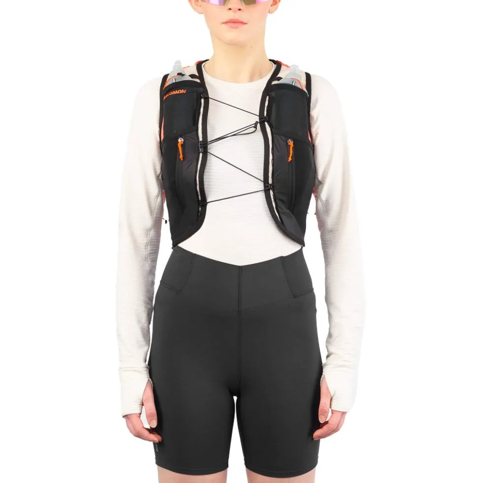 Gilet da trail Salomon Active Skin 12 Women Set Emerglow Black