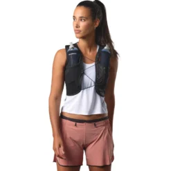 Gilet da trail Salomon Active Skin 4 Women Set Black Metal