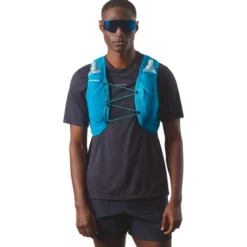 Gilet da trail Salomon Active Skin 4 Set Blue Danube