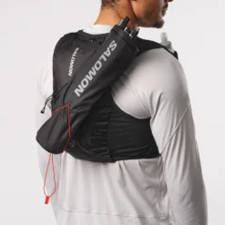 Gilet da trail Salomon Active Skin 4 Set Black Metal