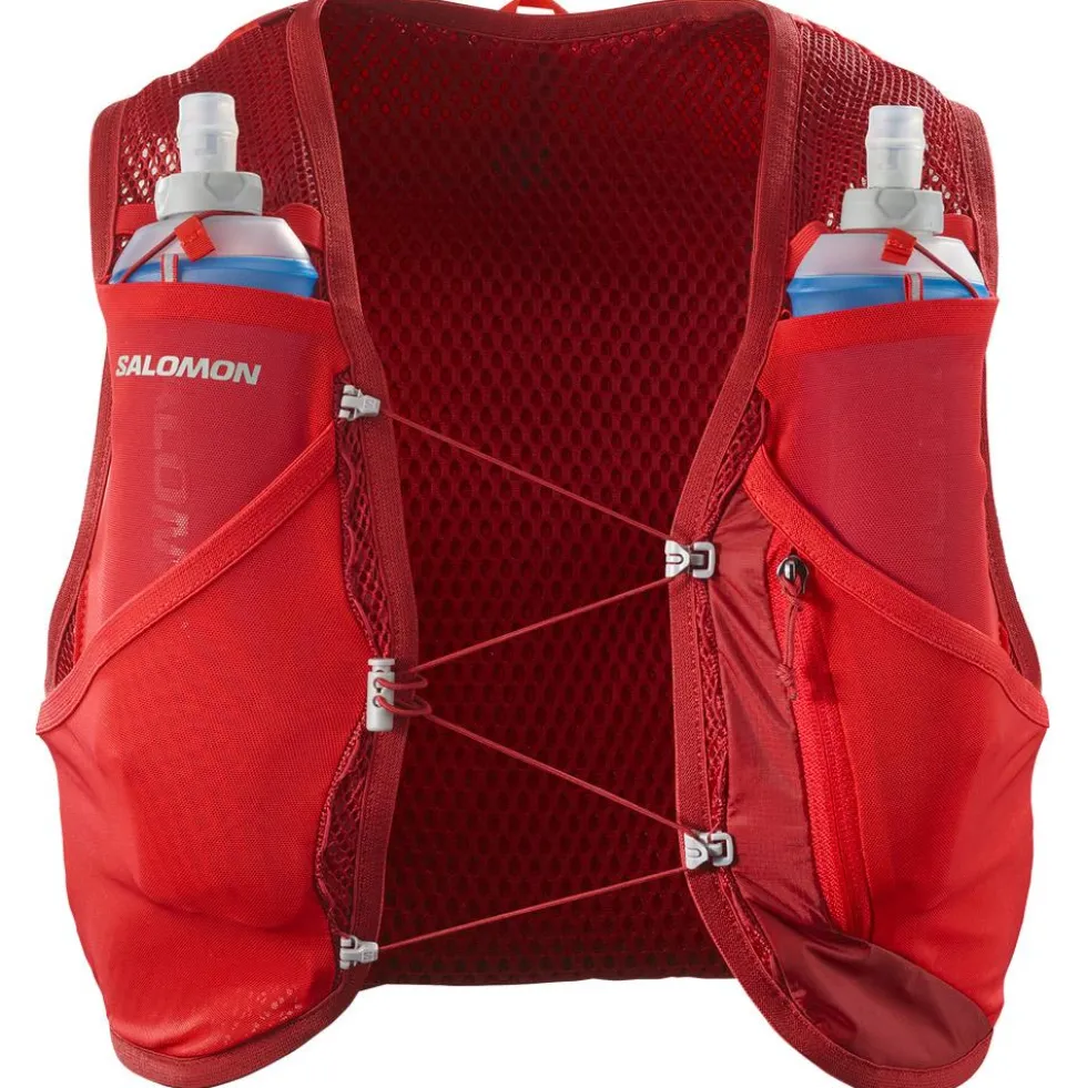 Gilet da trail Salomon Active Skin 8 Set Red Dahlia High Risk Red