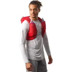 Gilet da trail Salomon Active Skin 8 Set Red Dahlia High Risk Red