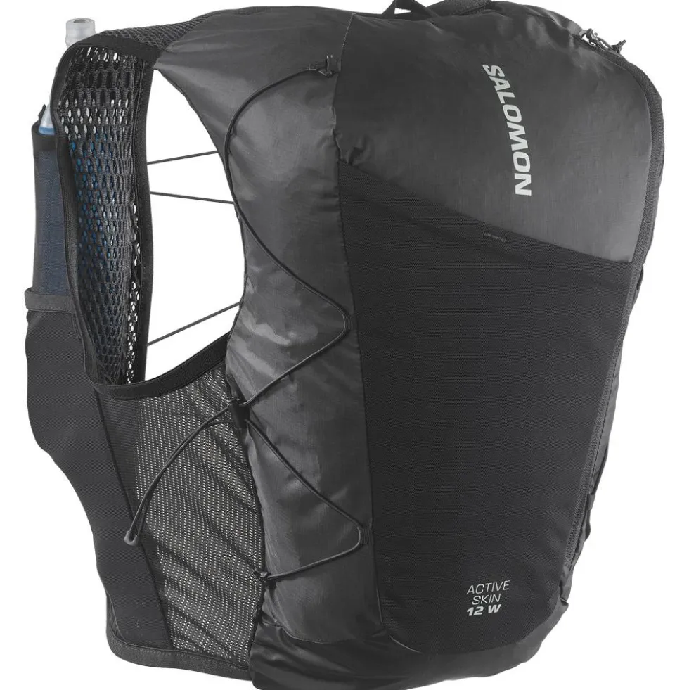 Gilet da trail Salomon Active Skin 12 Women Set Black Metal