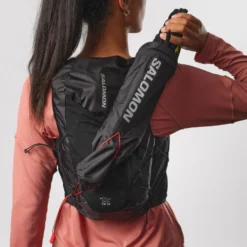 Gilet da trail Salomon Active Skin 12 Women Set Black Metal