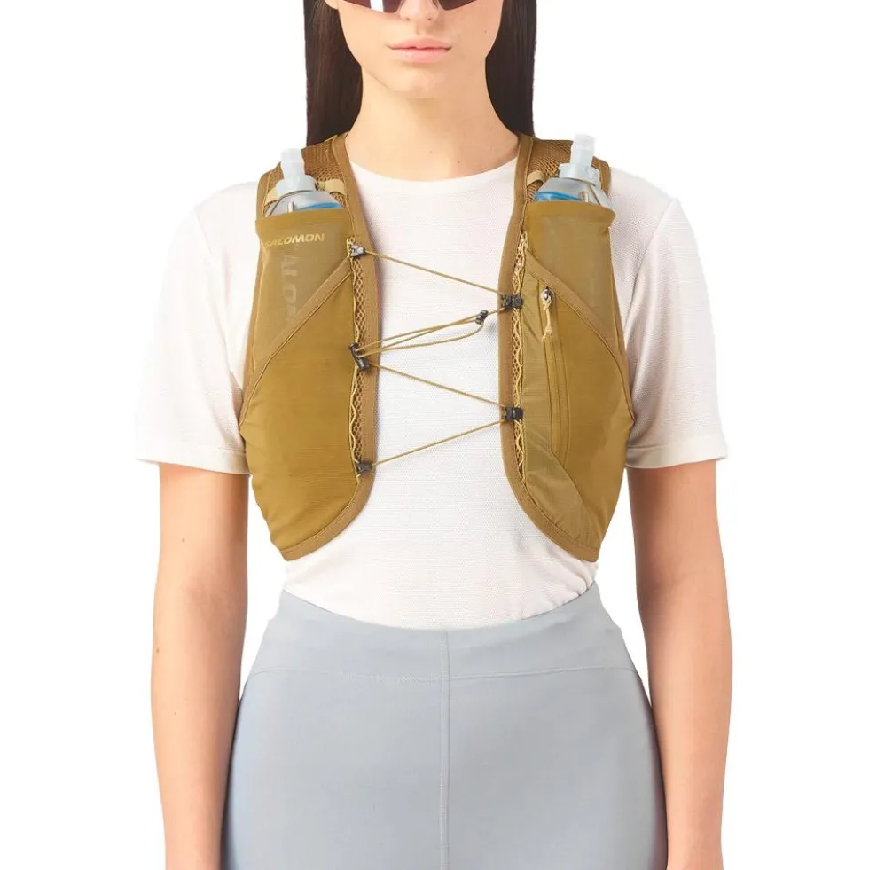 Gilet da trail Salomon Active Skin 4 Set Brillant Olive Willow