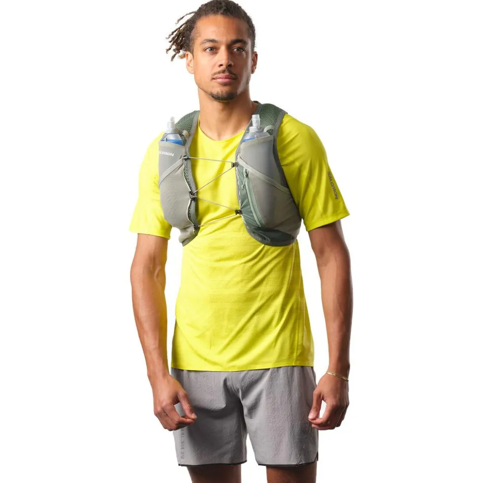 Gilet da trail Salomon Active Skin 4 Set Laurel Wreath Lily Pad Aloe Wash