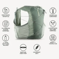 Gilet da trail Salomon Active Skin 4 Set Laurel Wreath Lily Pad Aloe Wash