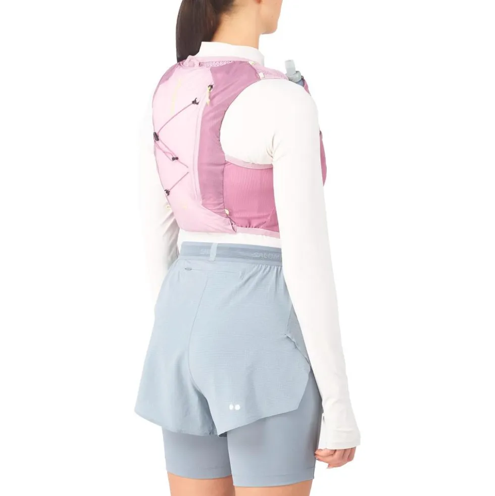 Gilet da trail Salomon Active Skin 4 Women Set Dusky Orchid Dawn Pink Butterfly