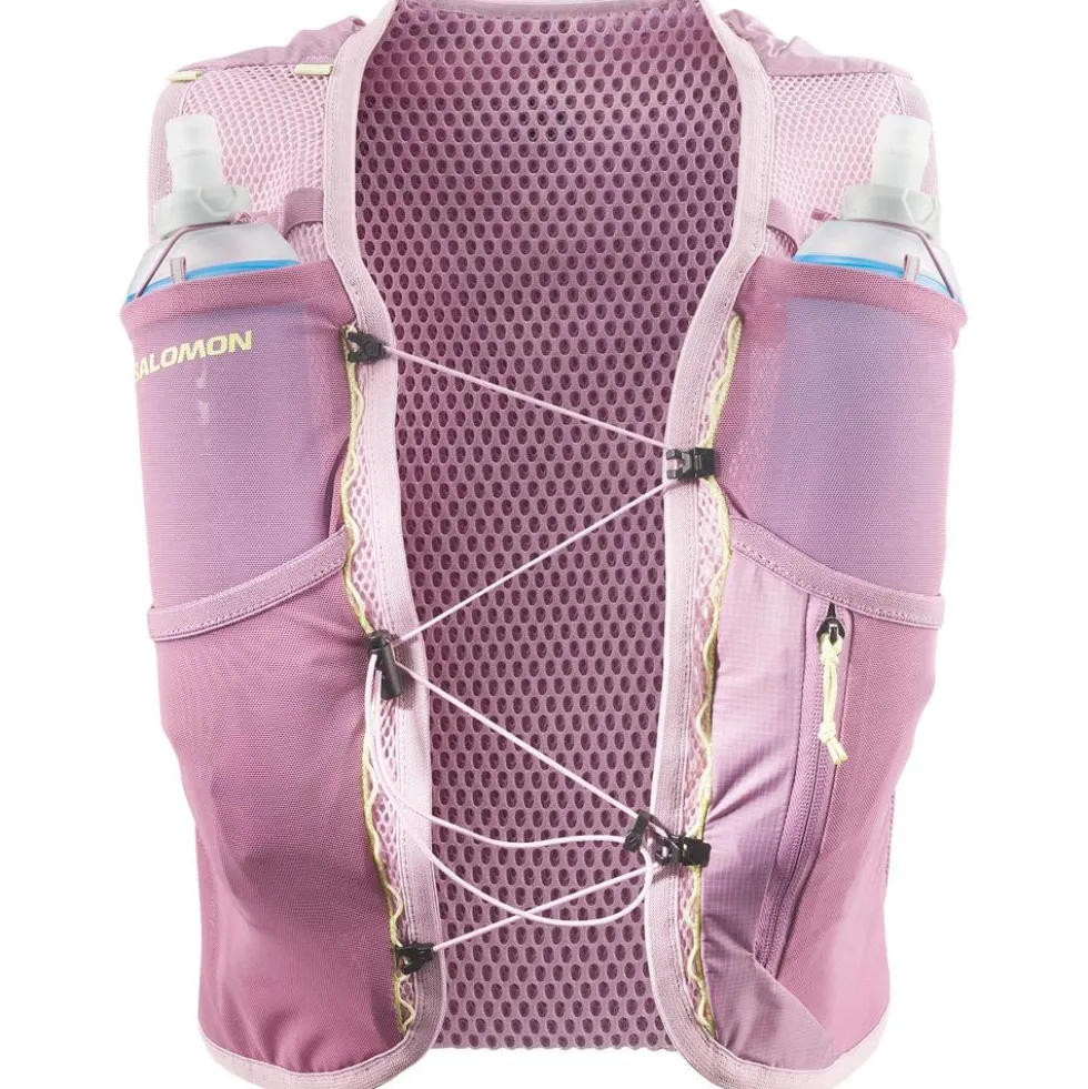 Gilet da trail Salomon Active Skin 4 Women Set Dusky Orchid Dawn Pink Butterfly