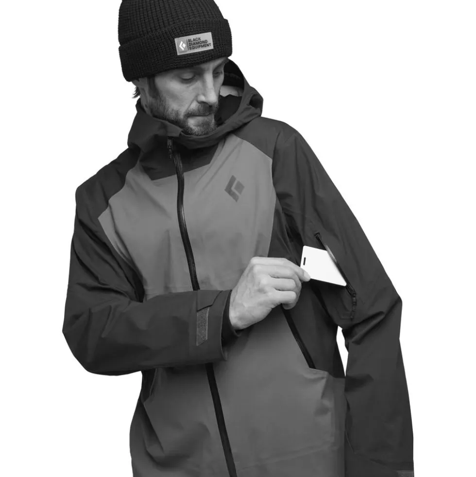 Giubbotto tecnico Black Diamond M Recon Stretch LT Shell Smoke Carbon