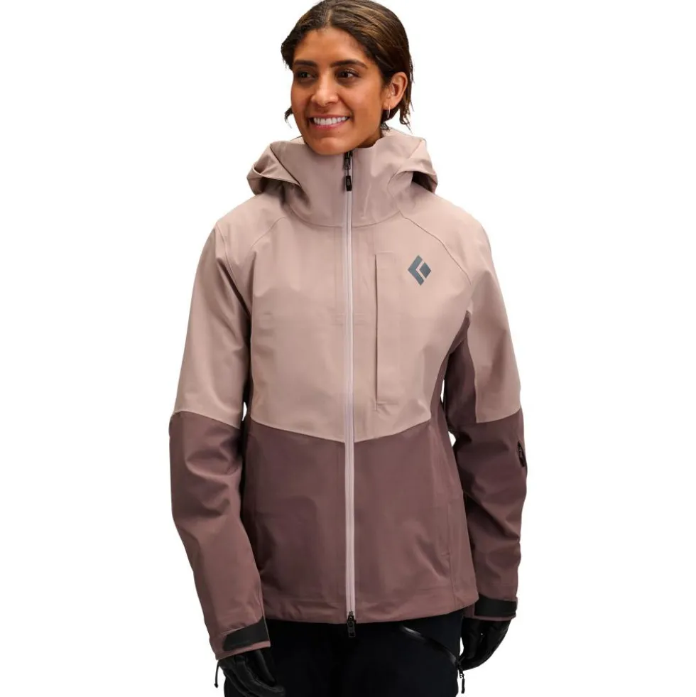 Giubbotto tecnico Black Diamond W Recon Stretch Shell Pale Mauve Dark Mauve