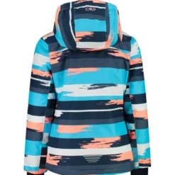 Giubbotto tecnico CMP Kid Girl Jacket Snaps Hood Topazio Bianco Lotus