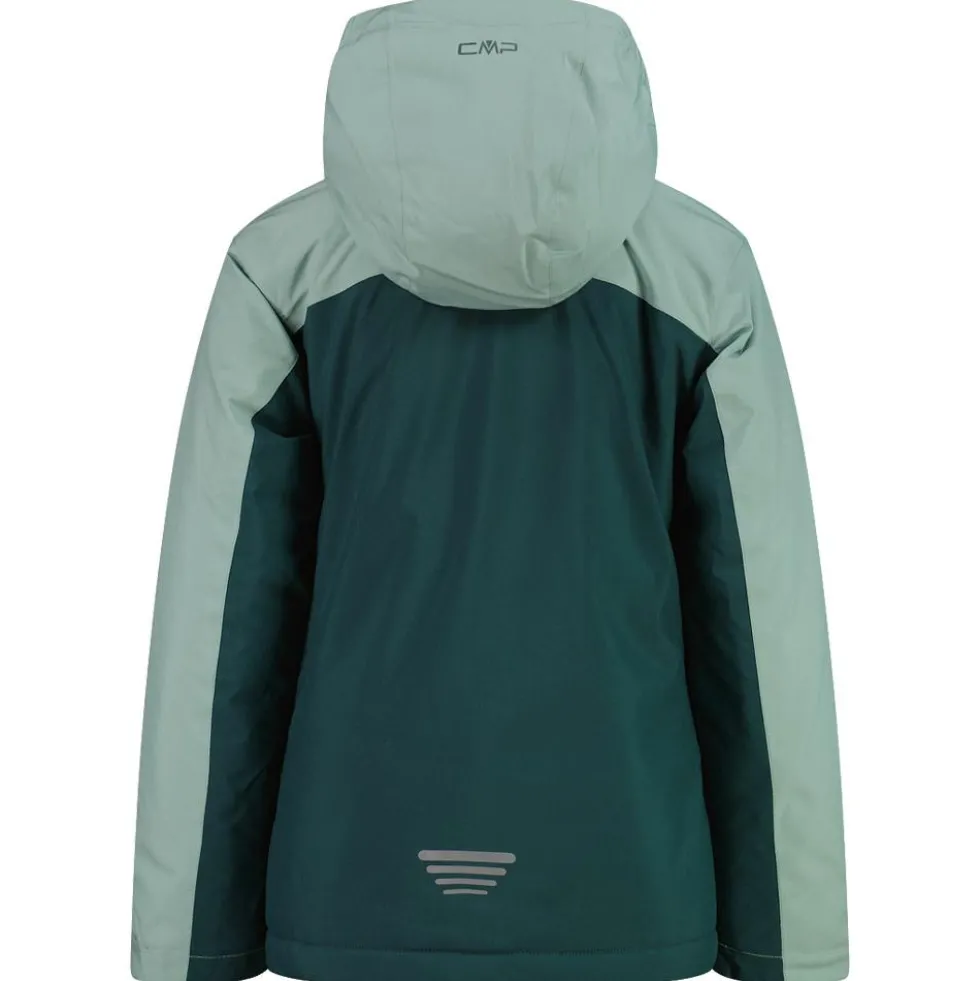 Giubbotto tecnico CMP Kid Girl Jacket Snaps Hood Trek Green