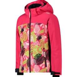 Giubbotto tecnico CMP Kid Girl Jacket Snaps Hood Carminio Pink
