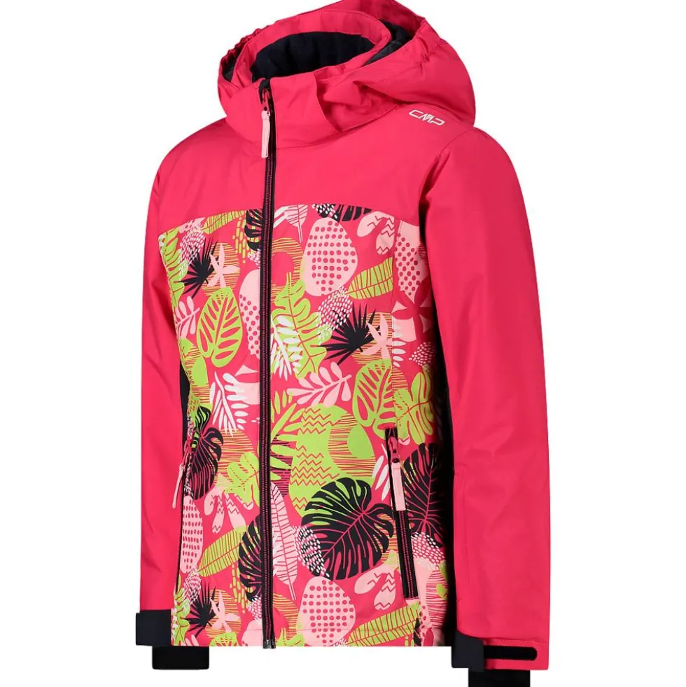 Giubbotto tecnico CMP Kid Girl Jacket Snaps Hood Carminio Pink
