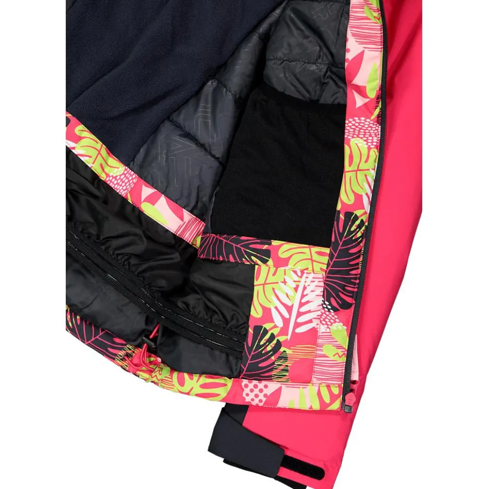 Giubbotto tecnico CMP Kid Girl Jacket Snaps Hood Carminio Pink