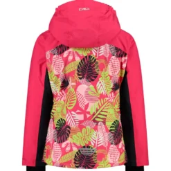 Giubbotto tecnico CMP Kid Girl Jacket Snaps Hood Carminio Pink
