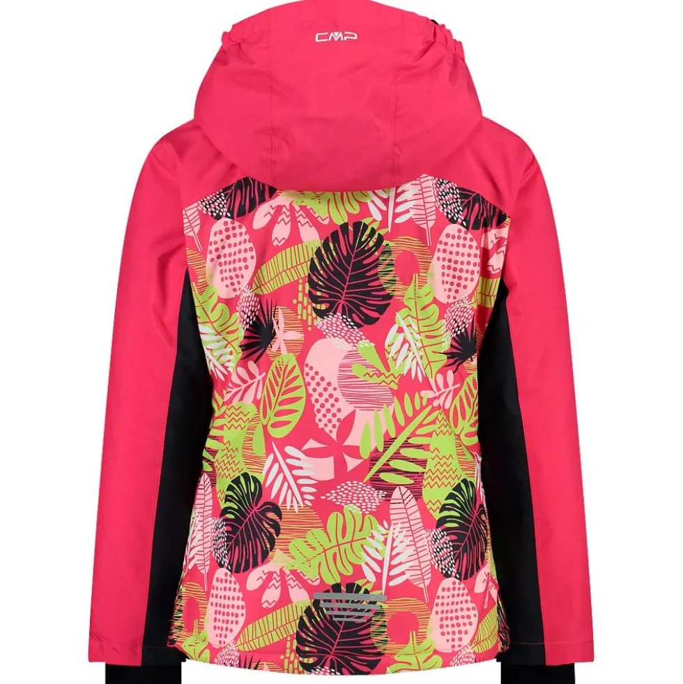 Giubbotto tecnico CMP Kid Girl Jacket Snaps Hood Carminio Pink