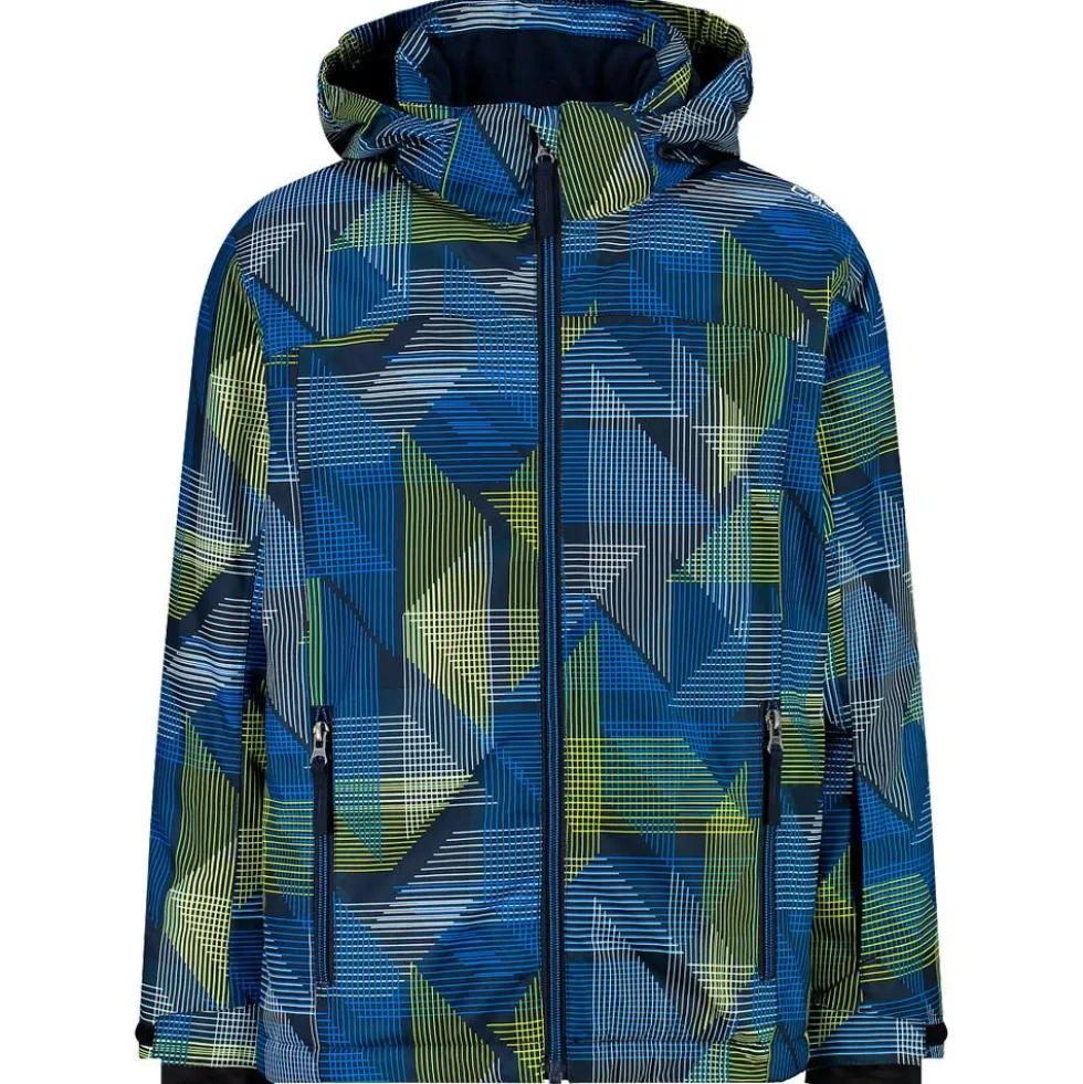 Giubbotto tecnico CMP Kid Jacket Snaps Hood Royal Blue Winter Sun