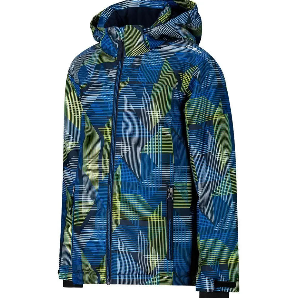 Giubbotto tecnico CMP Kid Jacket Snaps Hood Royal Blue Winter Sun