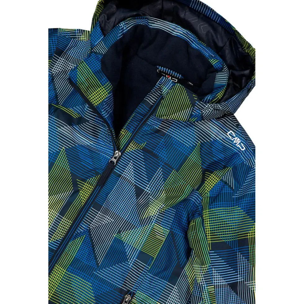 Giubbotto tecnico CMP Kid Jacket Snaps Hood Royal Blue Winter Sun