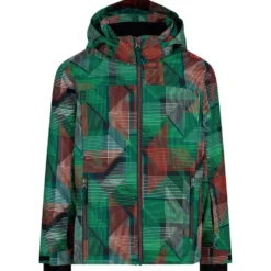 Giubbotto tecnico CMP Kid Jacket Snaps Hood Deep Mint Alipne Tango