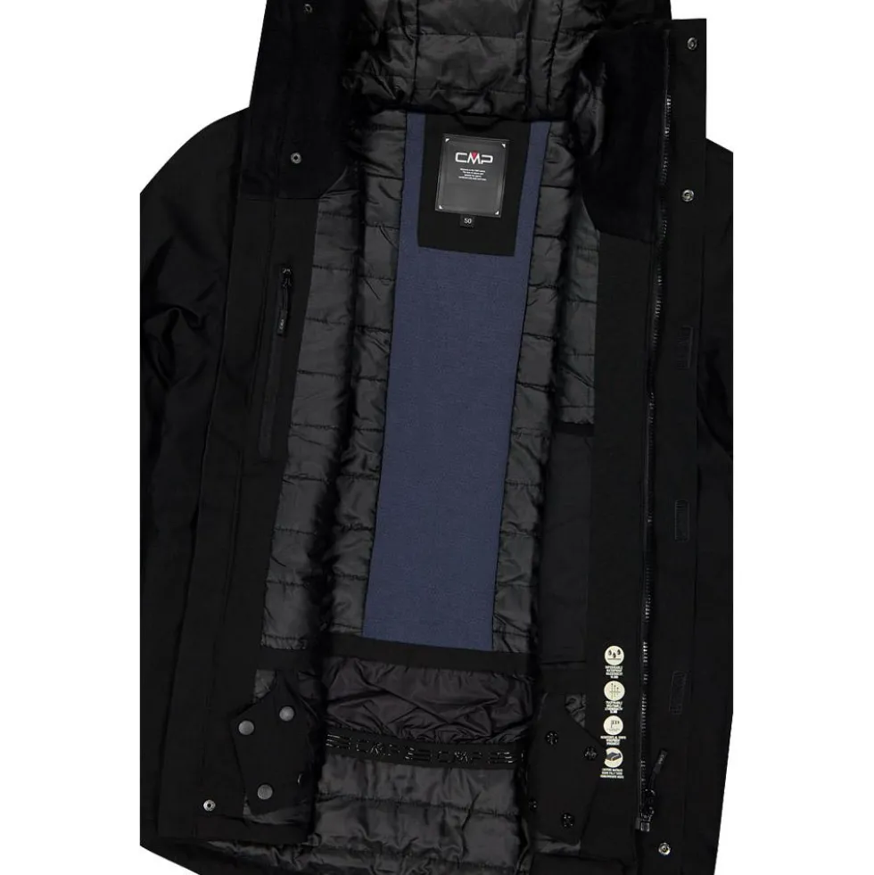 Giubbotto tecnico CMP Man Jacket Fix Hood Nero