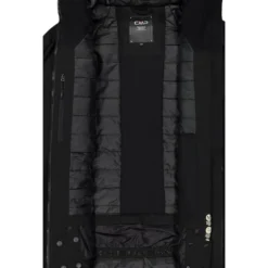 Giubbotto tecnico CMP Man Jacket Fix Hood Nero