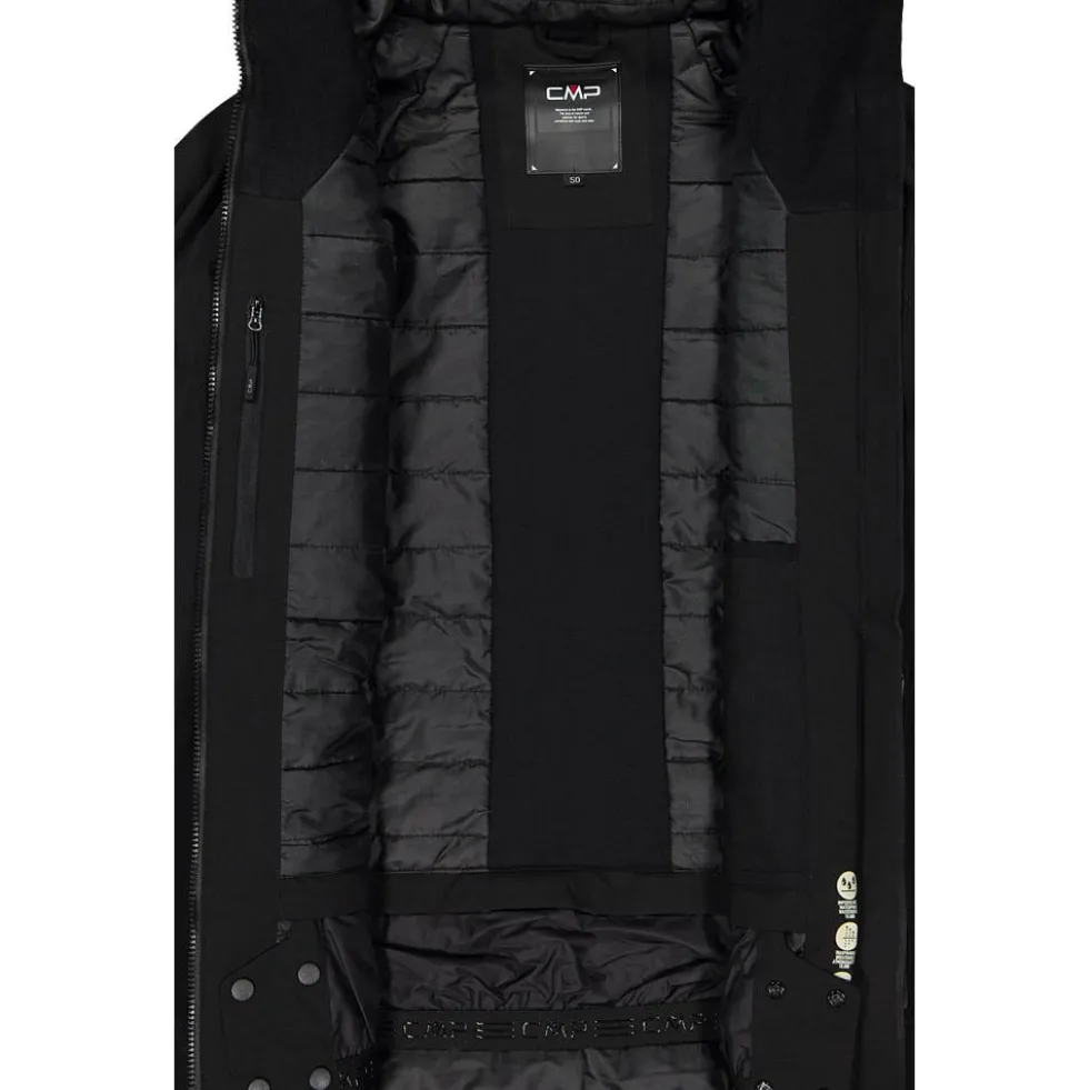 Giubbotto tecnico CMP Man Jacket Fix Hood Nero